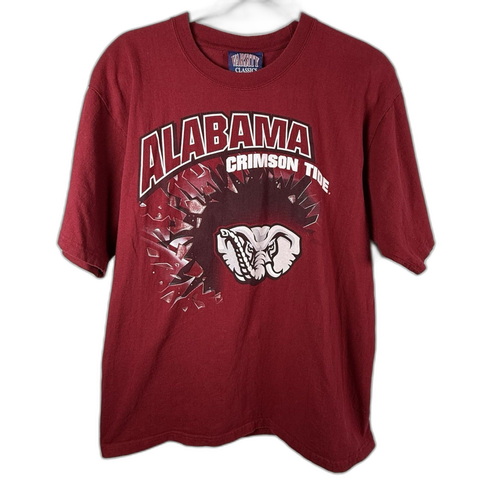 Vintage Alabama Crimson Tide Red T Shirt  Varsity Classics by NCC 90s Large